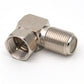 Copper Nickel Plating Right Angle 90degree Coaxial RF F male to F Female F-JKW Connector