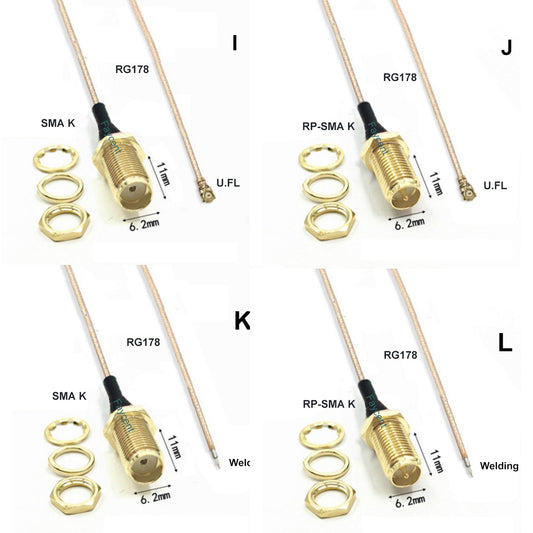 SMA to IPEX Welding RG178 Coaxial Cable