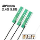 40*8mm 2.4g 5.8g Internal PCB Antenna Wifi Module High Gain 4DBI Omnidirectional AirGain Antenna with IPEX 1.13 Cable