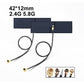 42*12mm Wifi 2.4g 5.8g Flexible Soft PCB Antenna ZigBee Wireless Module IPEX4 MHF4 Patch Antenna FPC Antenna for Mini Cards Tablet