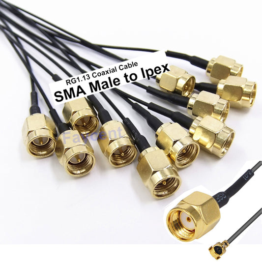 SMA Male to U.fl/IPEX Mini PCI Low Loss RG1.13 RF Coaxial Extension Cable